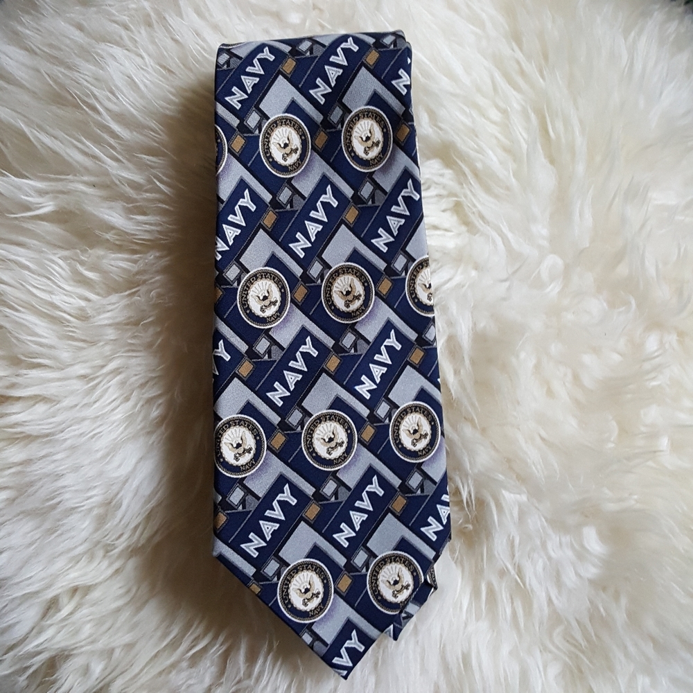 100% Silk United States Navy Tie